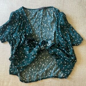 Brandy Melville tie front blouse